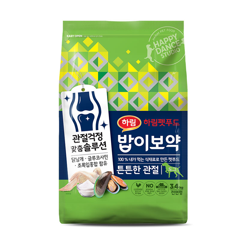  하림펫푸드 밥이보약 튼튼한 관절 3.4kg 강아지사료