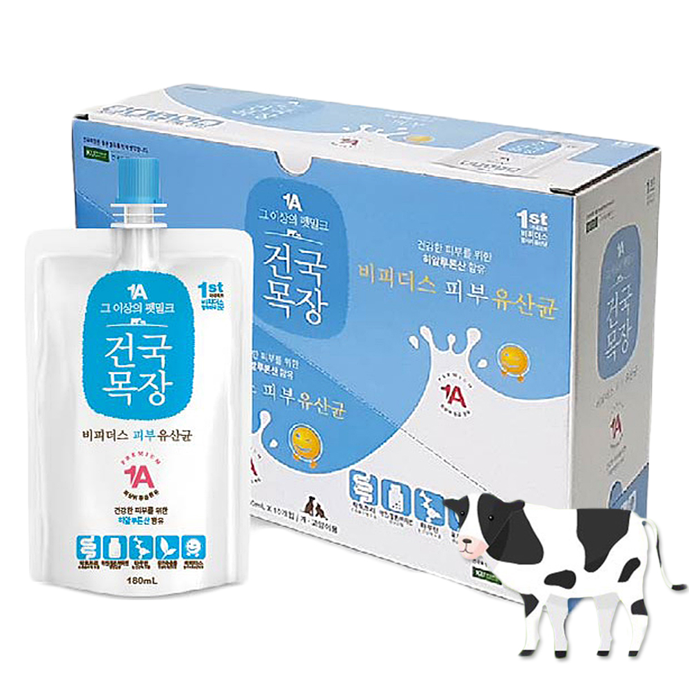  건국목장 강아지우유 피부 유산균 180ml x 10개