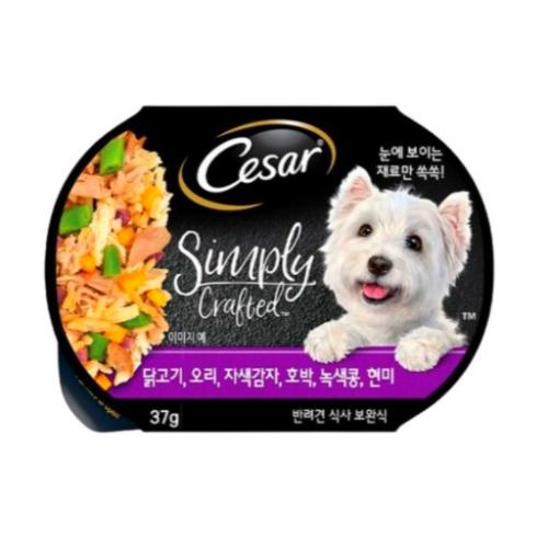  시저 심플리 닭고기 오리 자색감자 호박 콩 현미 37g